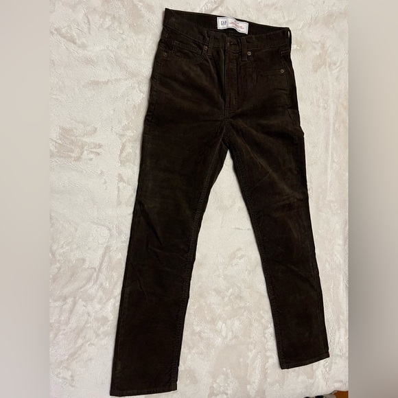 4/$20 - Gap dark brown corduroy pants women’s size 26 - Picture 8 of 10
